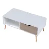 Image de Table basse avec tiroir style scandinave blanche FREJA