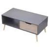 Image de Table basse avec tiroir style scandinave grise FREJA