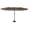 Image de Parasol double 2,7x4,6m LINAI taupe