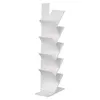 Image de Bibliothèque 8 étagères inclinées blanche SIMONE