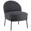 Image de Fauteuil en tissu boucle gris HELMI