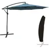 Image de Parasol déporté OAHU rond 3m de diamètre bleu gris + housse