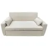 Image de Canape droit HAPPY GARDEN 2 places en velours beige 93 x 169 x 85 cm