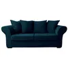 Image de Canapé droit 3 places en velours bleu navy OSCAR