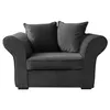 Image de Fauteuil love seat en velours gris OSCAR