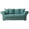 Image de Canapé droit 3 places en velours vert eucalyptus OSCAR