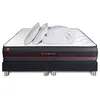 Image de Pack matelas REGEN 200x200 + double sommiers noir 100x200 + Couette + 2 oreillers