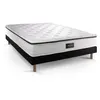 Image de Ensemble matelas 160 x 200 cm Privilège - Mousse à mémoire de forme - Ep : 26 cm - Equilibré - sommier Noir