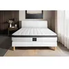 Image de Ensemble matelas 140 x 190 cm Supérieur - Mousse à mémoire de forme - Ep : 21 cm - Ferme - sommier Blanc