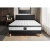 Image de Ensemble matelas 140 x 190 cm Supérieur - Mousse à mémoire de forme - Ep : 21 cm - Ferme - sommier Noir