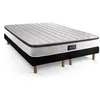 Image de Ensemble Supérieur 180x200 Mémoire de forme 3 zones double sommier noir