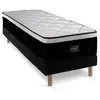Image de Ensemble Suite 90x190 Ressorts ensachés, mémoire de forme 5 zones sommier noir
