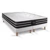 Image de Ensemble matelas 180 x 200 cm Exclusive - Ressorts ensachés - Ep : 22 cm - Ferme - sommier Blanc