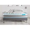 Image de Pack 140x200 matelas BodyFlex + sommier kit gris + Couette 240x220cm + 2 oreillers 60x40cm