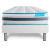Image de Ensemble 90x200 matelas BodyFlex ressorts ensachés et mémoire de forme + sommier kit blanc
