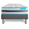 Image de Ensemble 90x200 matelas BodyFlex ressorts ensachés et mémoire de forme + sommier kit gris