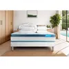 Image de Pack Matelas BodyFit - Mémoire de forme - Ep : 24cm - Sommier kit Blanc avec couette et 2 oreillers