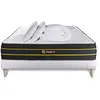 Image de Pack prêt à dormir 180x200 matelas ULTRA + sommier kit blanc + 2 oreillers mémoire de forme 60x40cm + Couette Percale 260x240cm
