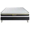 Image de Ensemble 140x190 matelas SOFT + sommier kit noir