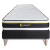 Image de Ensemble 90x200 matelas SOFT + sommier kit noir