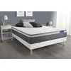 Image de Ensemble matelas ACTIFLEX PLUS 140x190 Ressorts ensachés+Mémoire de forme Maxi épaisseur 7zones confort + sommier KIT blanc