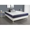 Image de Ensemble matelas Ressorts ensachés+Mémoire de forme ACTIFLEX MORPHO 140x200 Maxi épaisseur 5zones confort + sommier KIT blanc