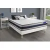 Image de Ensemble matelas Ressorts ensachés + Mémoire de forme ACTIFLEX ERGO 140x200 Maxi épaisseur 5zones confort + sommier KIT blanc