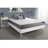 Image de Ensemble matelas ACTIFLEX DREAM Ressorts ensachés et mémoire de forme 200x200 cm 5zones de confort + sommier KIT blanc