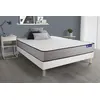 Image de Ensemble matelas Ressorts ensachés et Mémoire de forme ACTIFLEX FORM 140x200 cm 5zones de confort + sommier KIT blanc