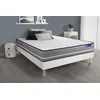 Image de Ensemble matelas Ressorts ensachés ACTIFLEX PUR 200x200cm 3zones de confort + sommier KIT blanc