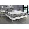 Image de Ensemble matelas ACTIFLEX NIGHT 180x200cm RESSORTS ENSACHES 3zones de confort + sommier KIT blanc