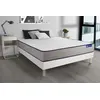 Image de Ensemble matelas Latex et Mémoire de forme ACTILATEX FORM 200x200 cm 5zones de confort + sommier KIT blanc