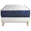 Image de Ensemble matelas ACTILATEX LIFE 90x200 Latex et Mémoire de forme 5zones de confort + sommier KIT blanc