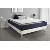 Image de Ensemble matelas Mémoire de forme ACTIMEMO MAX 160x200 cm Maxi épaisseur 7zones de confort + sommier KIT blanc