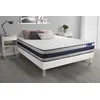 Image de Ensemble matelas Mémoire de forme ACTIMEMO ERGO 140x190 cm Maxi épaisseur 5zones de confort + sommier KIT blanc