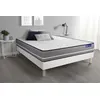 Image de Ensemble matelas à mémoire ACTIMEMO PUR 140x190cm 3zones de confort + sommier KIT blanc