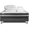 Image de Pack lit complet - Matelas 180x200 cm + Sommier tapissier à lattes (en kit) + 2 oreillers + Couette - Vital Power Zen