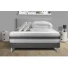 Image de Pack lit complet - Matelas 140x190 cm + Sommier tapissier à lattes (en kit) + 2 oreillers + Couette - Vitalmemo Back