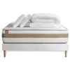 Image de Pack prêt à dormir matelas LE RAFFINÉ 180x200cm Ressorts ensachés + Mémoire de forme BioVisco + sommier kit Blanc