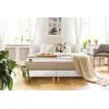 Image de Ensemble sommier matelas LE SOYEUX 180x200cm Ressorts ensachés + Mémoire de forme BioVisco - Ep. 24cm + double sommiers Blanc