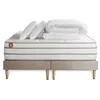 Image de Pack prêt à dormir matelas LE DOUILLET 160x200cm Mémoire de forme BioVisco + double sommiers Beige + 2 oreillers + couette