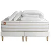 Image de Pack prêt à dormir matelas LE DOUILLET 200x200cm Mémoire de forme BioVisco + double sommiers Blanc + 2 oreillers + couette