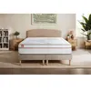 Image de Matelas 160 x 200 cm Le Paisible - Mousse à mémoire de forme - Ep : 24 cm - sommier Beige avec 2 oreillers et couette