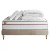 Image de Pack prêt à dormir matelas LE PAISIBLE 140x200cm Mémoire de forme BioVisco + sommier Beige + 2 oreillers + couette 240x220cm