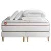 Image de Pack prêt à dormir matelas LE PAISIBLE 200x200cm Mémoire de forme BioVisco + double sommiers Blanc + 2 oreillers + couette