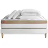 Image de Pack prêt à dormir matelas LE COSY 140x190cm Mémoire de forme - Ep. 30cm + sommier kit Blanc + 2 oreillers + couette 240x220