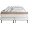 Image de Pack prêt à dormir matelas LE COSY 200x200cm Mémoire de forme - Ep. 30cm + double sommiers Blanc + 2 oreillers + couette