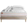 Image de Pack prêt à dormir matelas LE DOUX 200x200cm Mémoire de forme - Ep. 24cm + sommier kit Beige