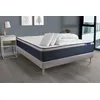 Image de Pack prêt à dormir matelas Ressorts ensachés+Mémoire de forme ACTIFLEX MAX 200x200cm + sommier KIT gris + 2oreillers+couette