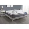 Image de Pack prêt à dormir matelas ACTIFLEX PLUS 140x190 Ressorts ensachés+Mémoire de forme + sommier KIT gris + 2 oreillers+couette